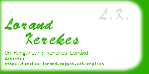 lorand kerekes business card